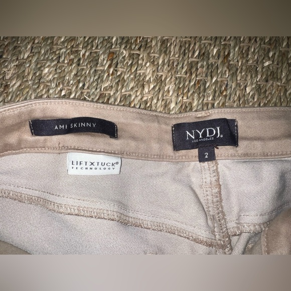 NYDJ Khaki Ami Skinny Jeans. - Picture 3 of 4